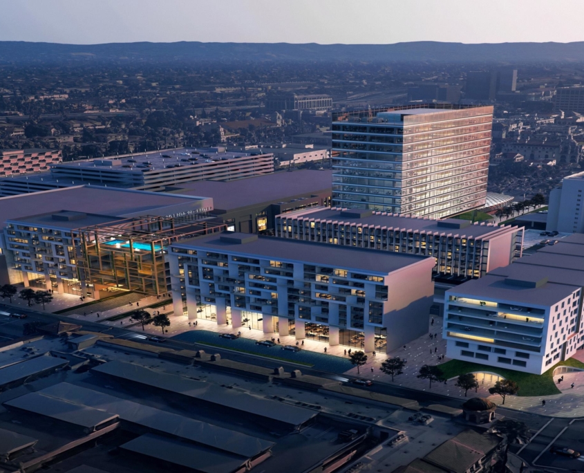Rendering of Riverside Alive convention center expansion